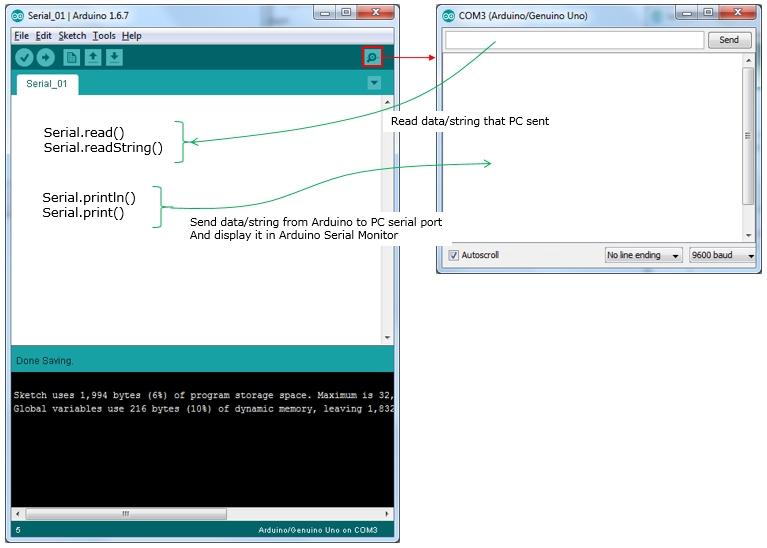 Arduino serial monitor change baud rate