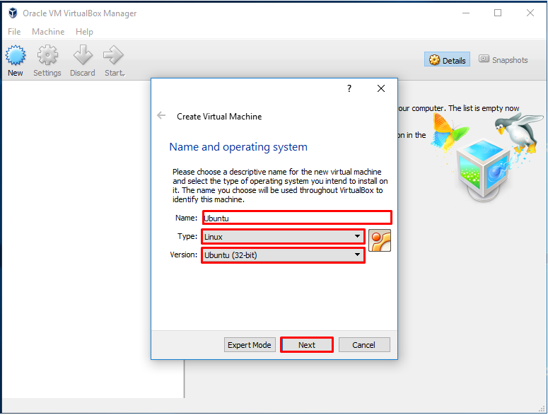 Virtualbox linux guest